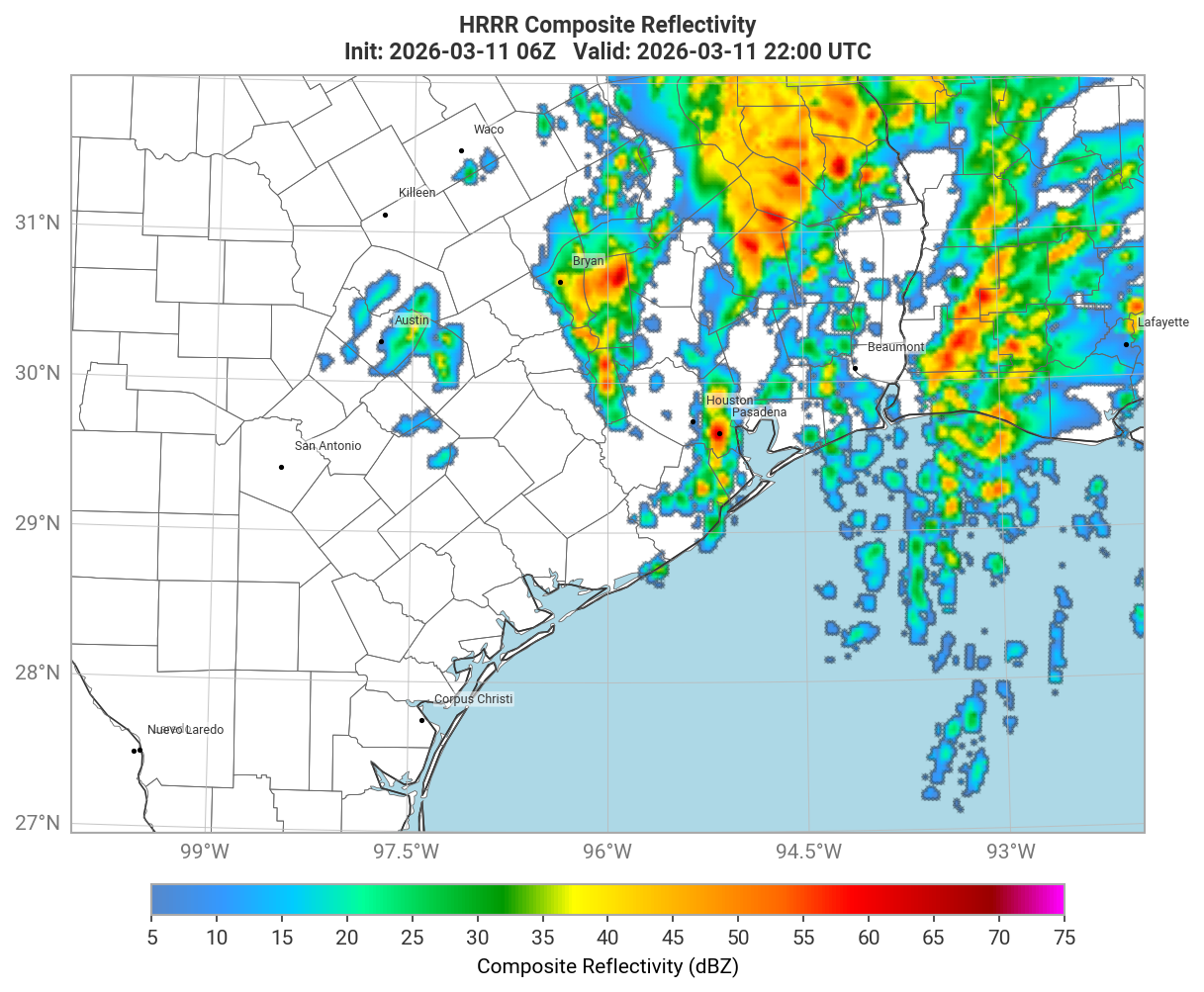 HRRR Composite Reflectivity F16