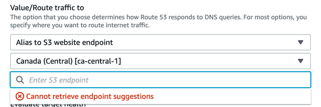 Cannot retrieve endpoint